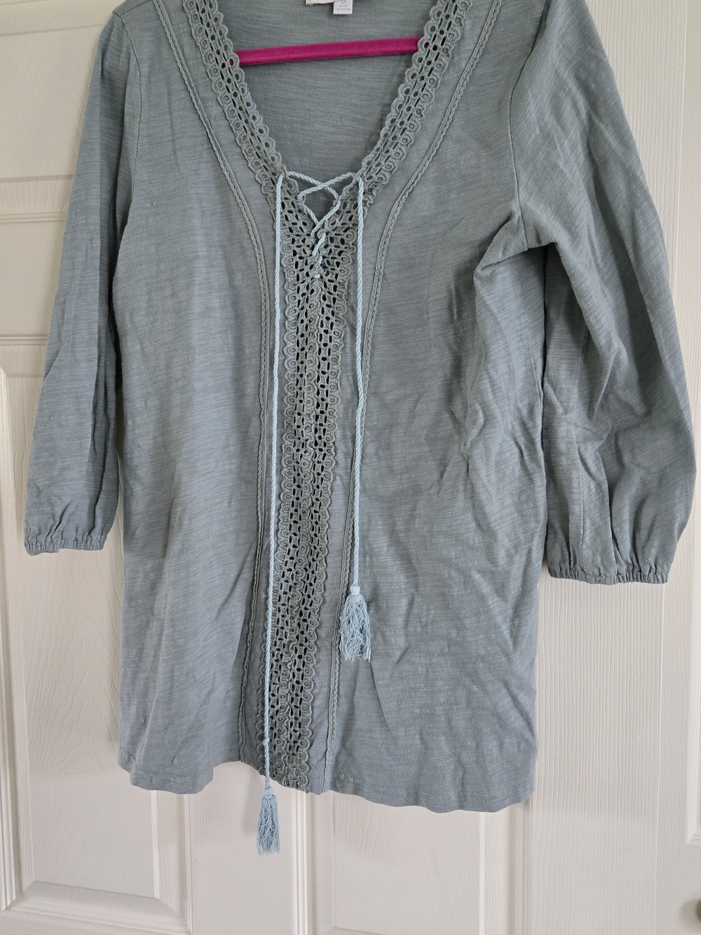 Suzanne Betro Soft Sage Knit Top
